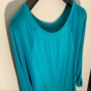 Chiffon Off The Shoulder Blue Top